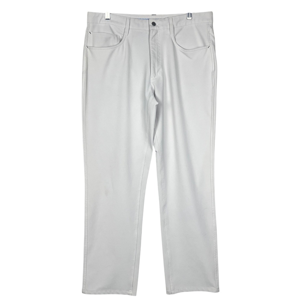 FootJoy Golf Pants Mens 34x30 Athletic Fit Stretch 5-Pocket White